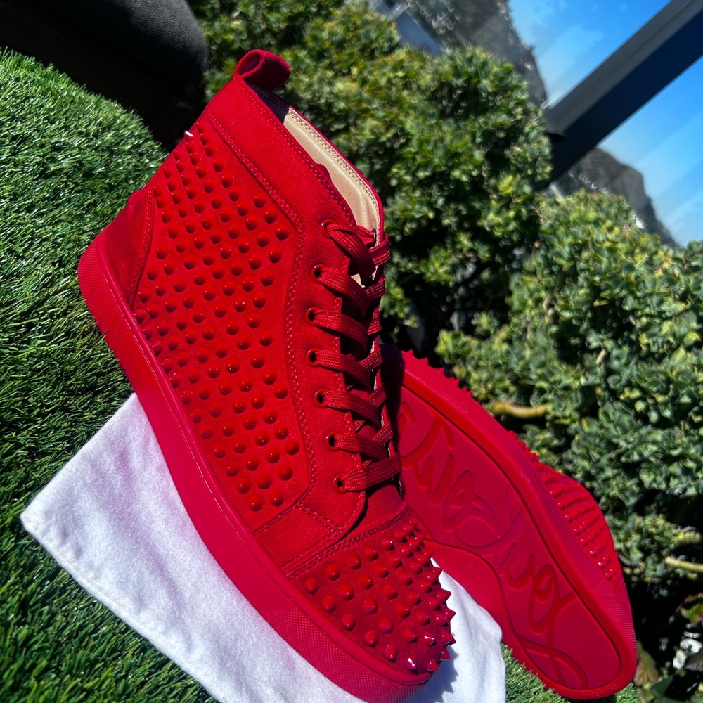 Red High-Top Men's Sneakers